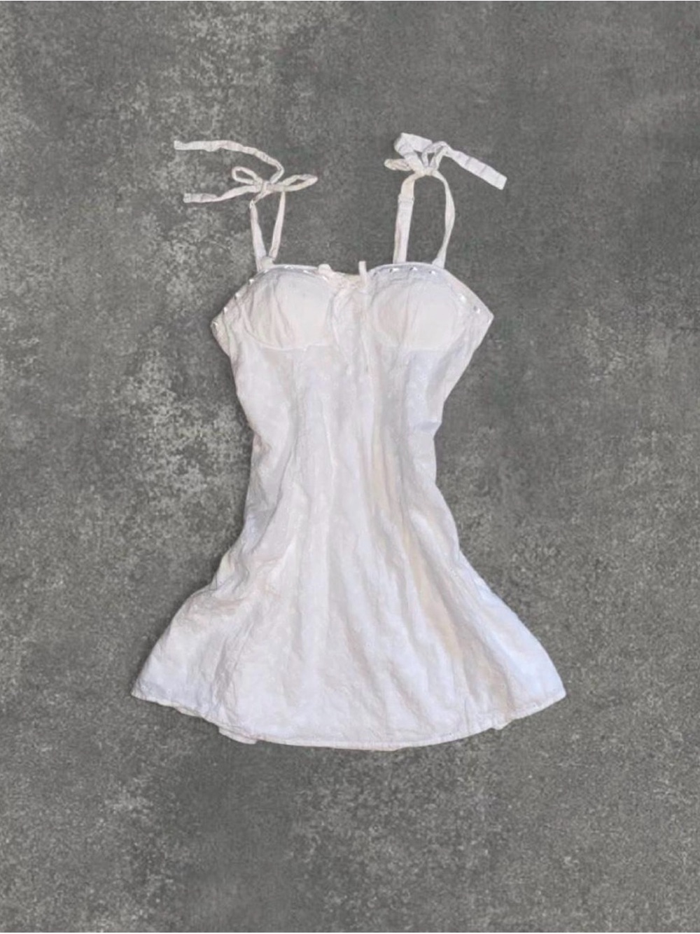 Cottage White Tie-Shoulder Sundress